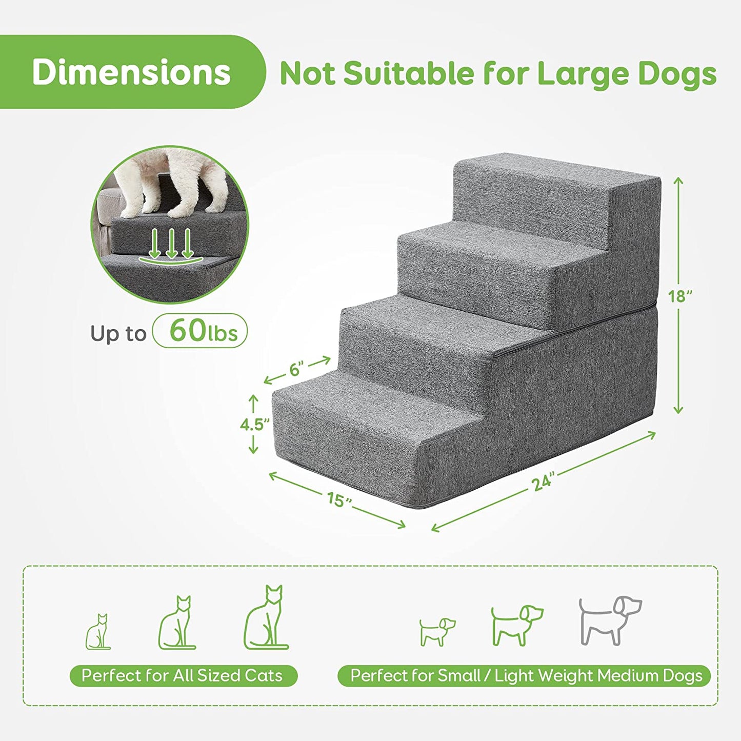 Dog Stairs & Steps for Small Dogs Cats